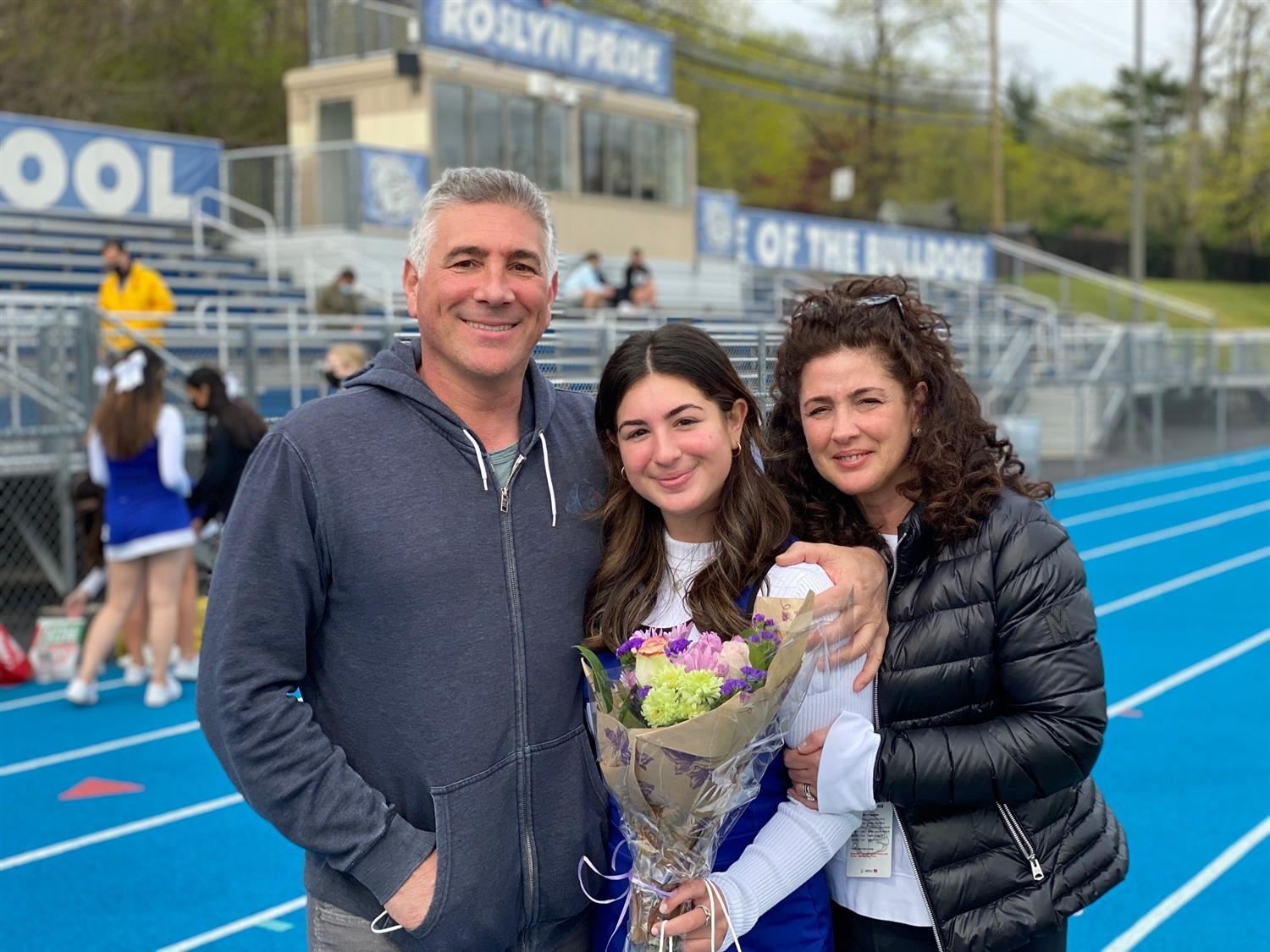 Senior Cheerleader and Family